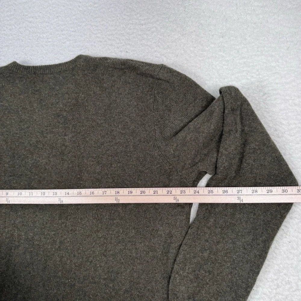 Polo Ralph Lauren Lambs Wool V-Neck Sweater Men's XXL Green Gold Pony